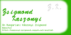 zsigmond kaszonyi business card