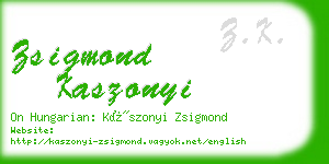 zsigmond kaszonyi business card